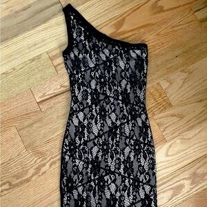 XOXO one shoulder lace dress